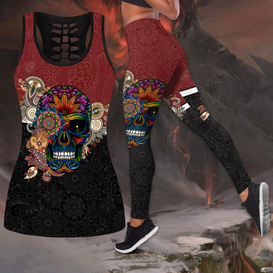 Love Skull tanktop & legging camo hunting outfit for women QB05122003