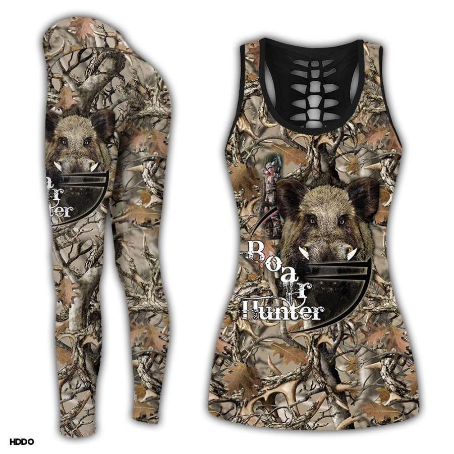 Boar Hunting Camo Orange Combo Tank Top + Legging TA043006