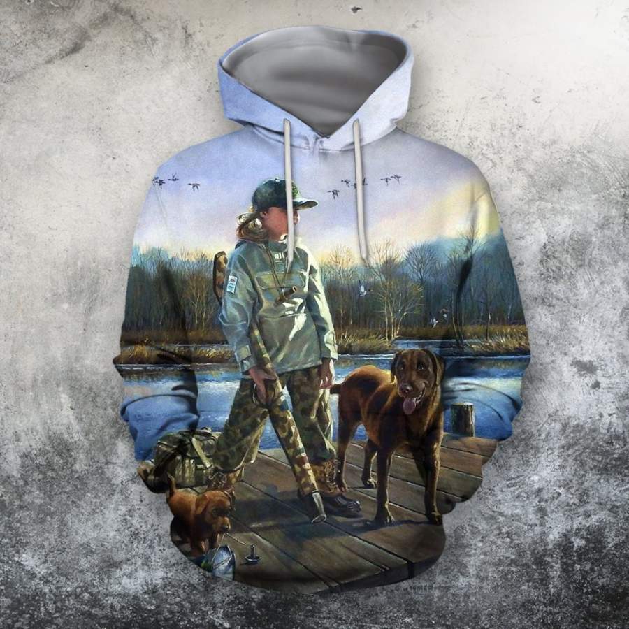 Duck Hunting Season Art 3D All Over Printed Shirts