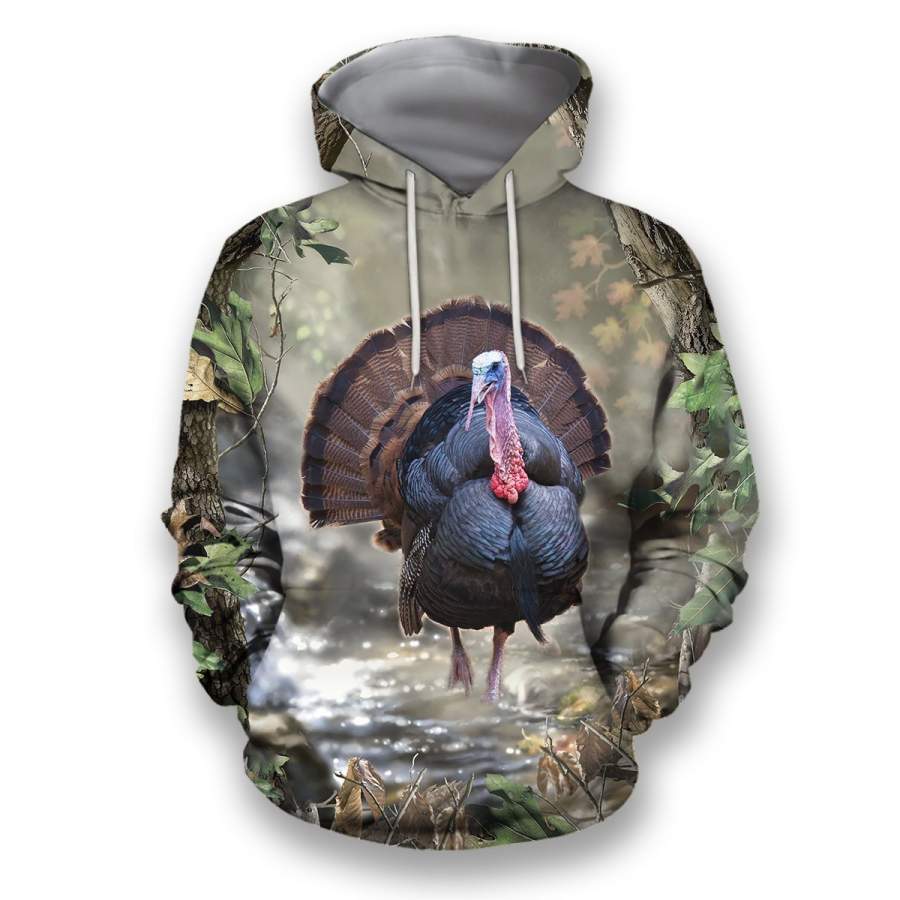 All Over Printed Turkey Hunting Camo Shirts