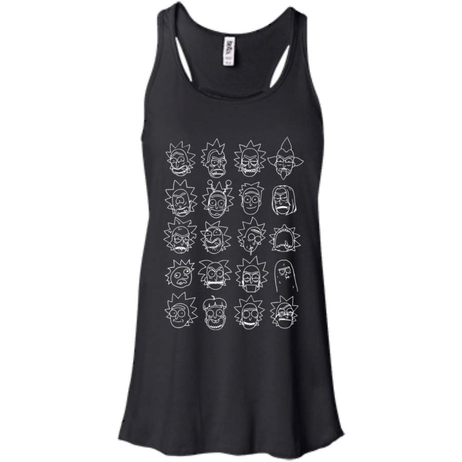 The Many Faces Of Rick – Rick and Morty Men/Women Tank top