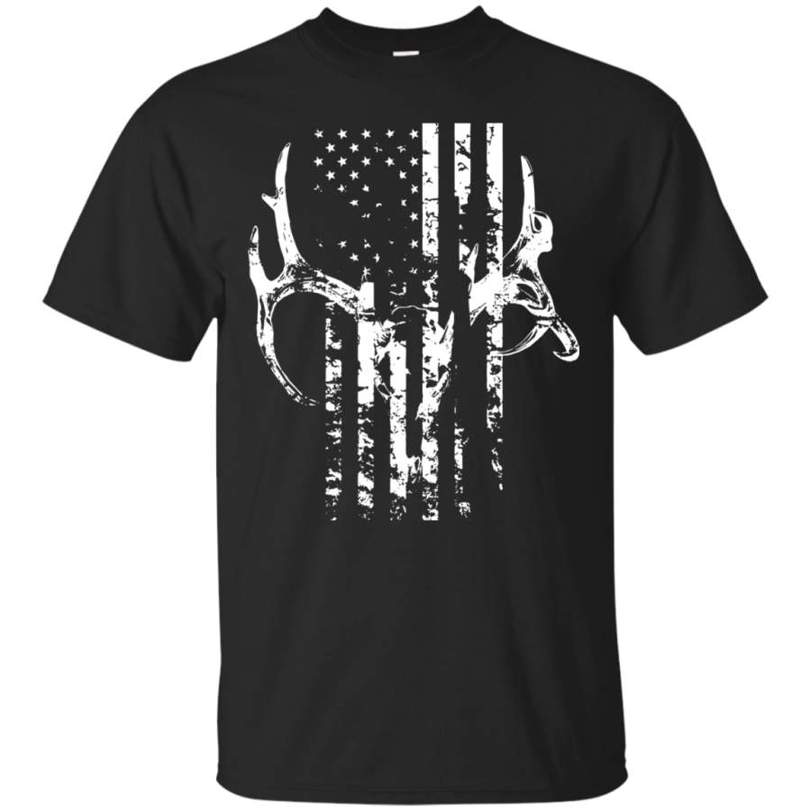 Hunting Deer Skull flag – Hunters Men/Women T shirt