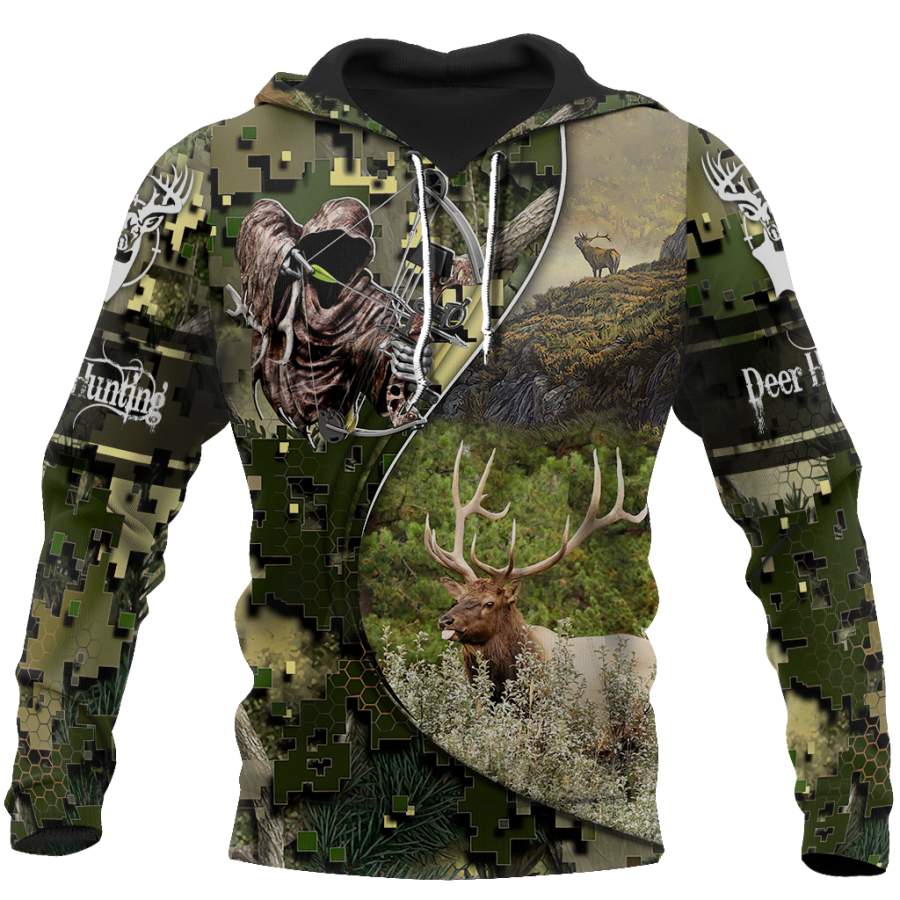 Dear hunting camo 3D all over printed shirts for men and women JJ261201 PL