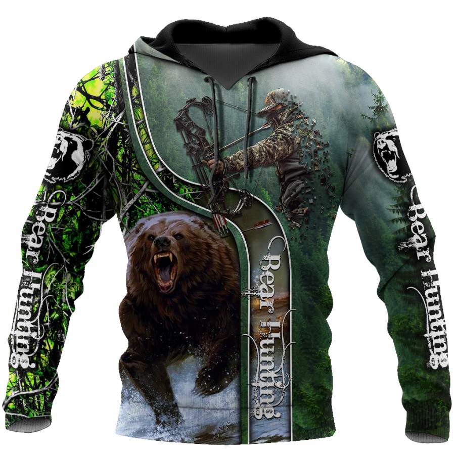 Bear hunting or Bow hunting camo 3D all over printed shirts for men and women AM111201 PL