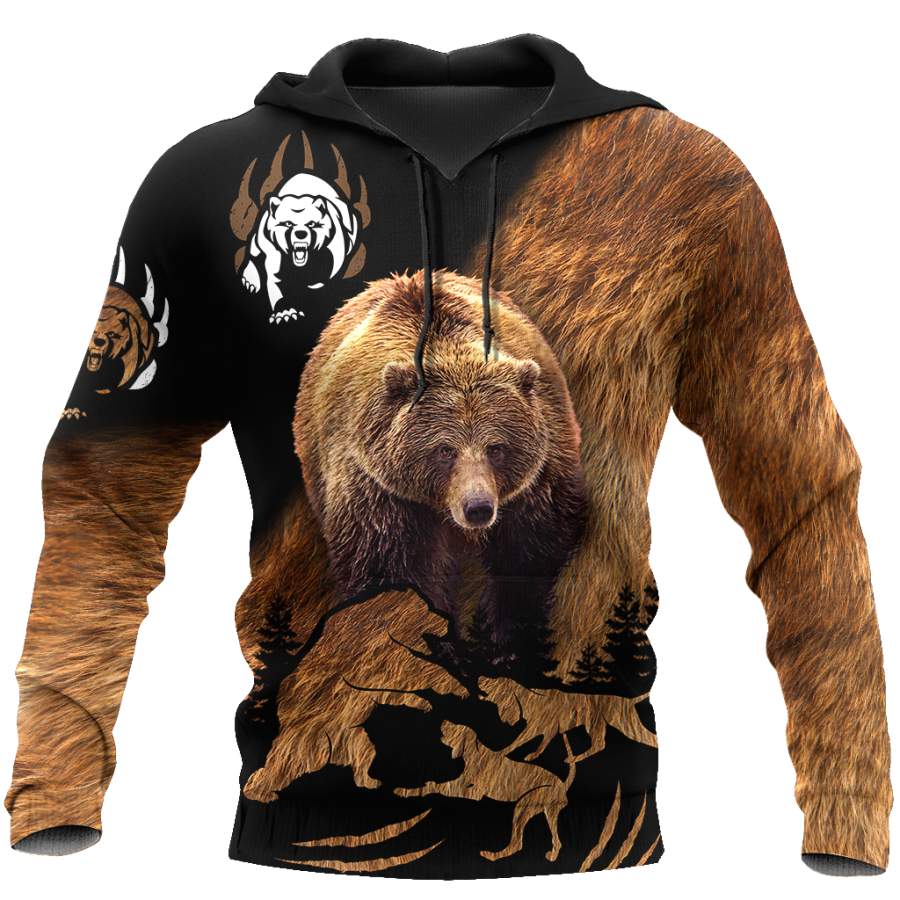 BEAR HUNTING CAMO 3D ALL OVER PRINTED SHIRTS FOR MEN AND WOMEN Pi071203 PL