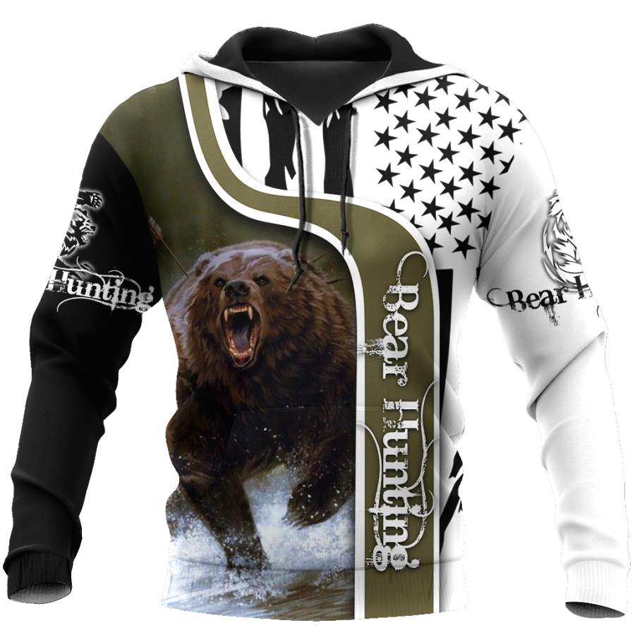 BEAR HUNTING CAMO 3D ALL OVER PRINTED SHIRTS FOR MEN AND WOMEN Pi041202 PL