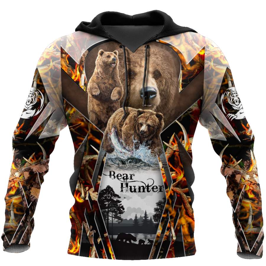 Bear Hunting camo 3D all over printed shirts for men and women Pi121202 PL