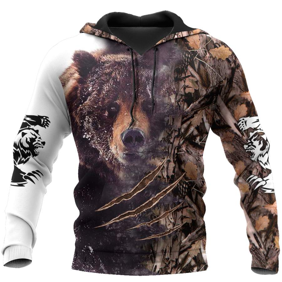 BEAR HUNTING CAMO 3D ALL OVER PRINTED SHIRTS FOR MEN AND WOMEN Pi071202 PL