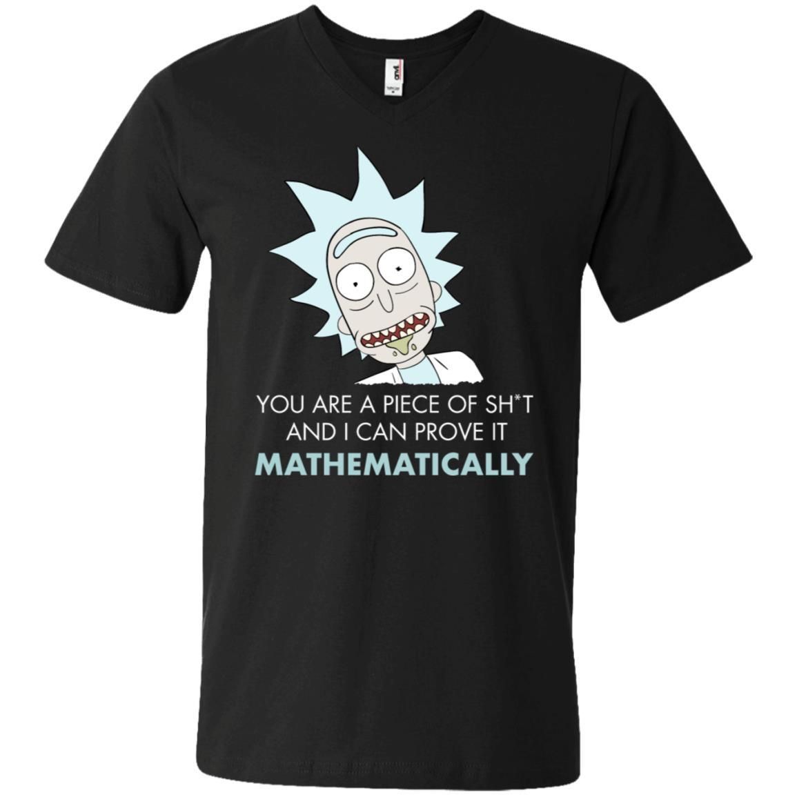 Rick And Morty Mathematical Proof Quote Men V-Neck T-Shirt