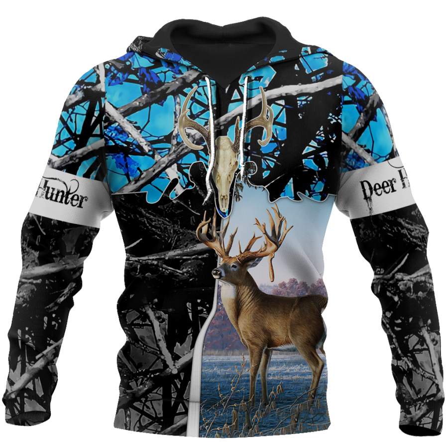 Beutiful deer hunting camo 3D all over printed shirts for man and women JJ221202 PL