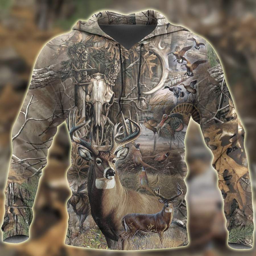 Deer Hunting 3D All Over Printed Shirts for Men and Women TT140801