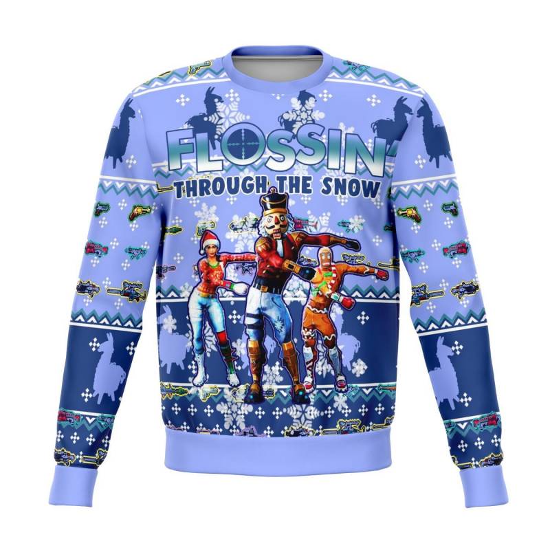 Fortnite Snow Floss Premium Ugly Christmas Sweater