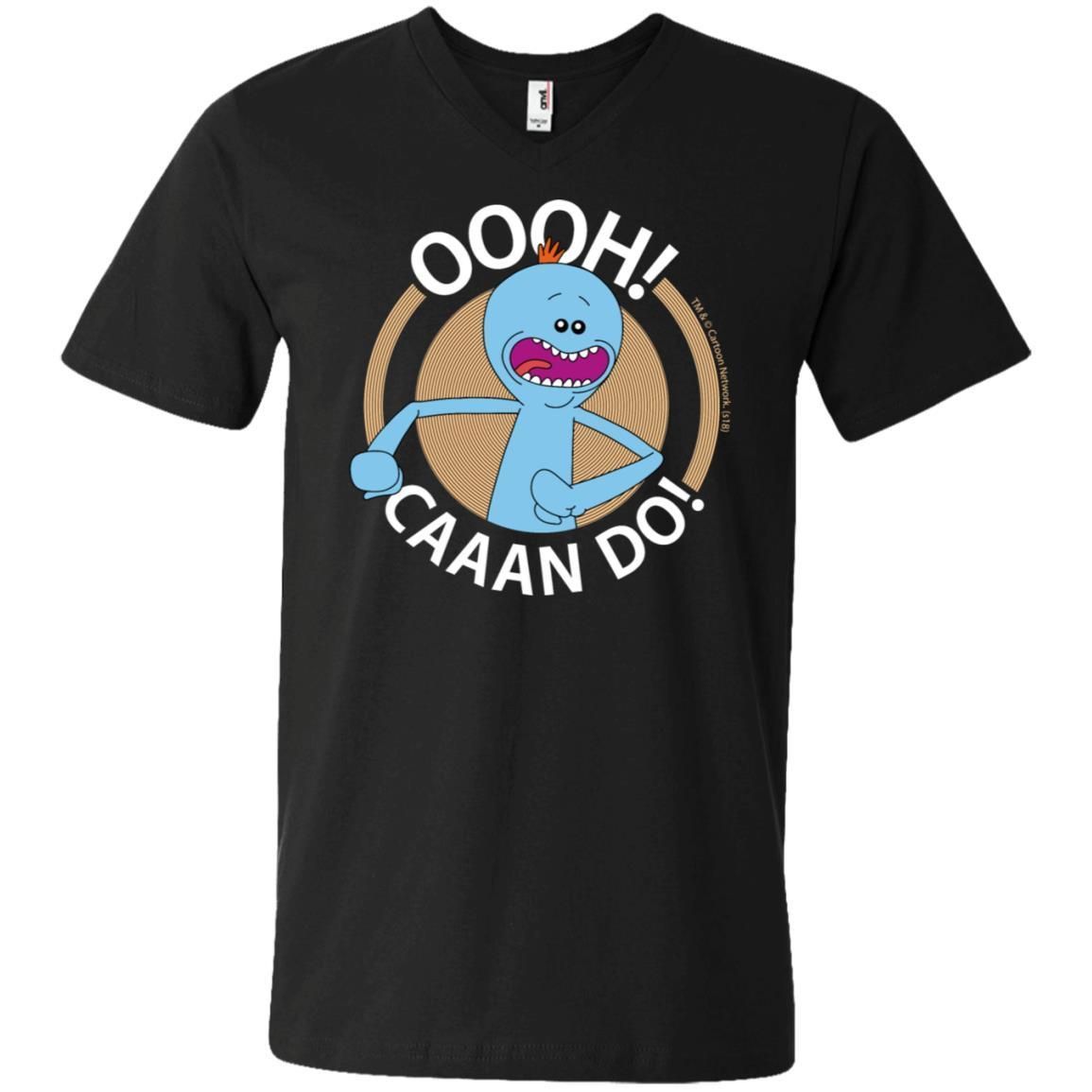 Rick And Morty Mr Meeseeks Oooh Caaan Do Mug Men V-Neck T-Shirt