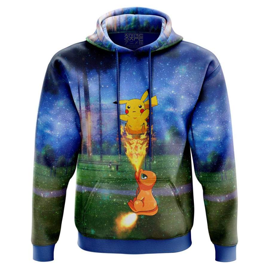 Charizard Attack Pikachu Pokemon Hoodie