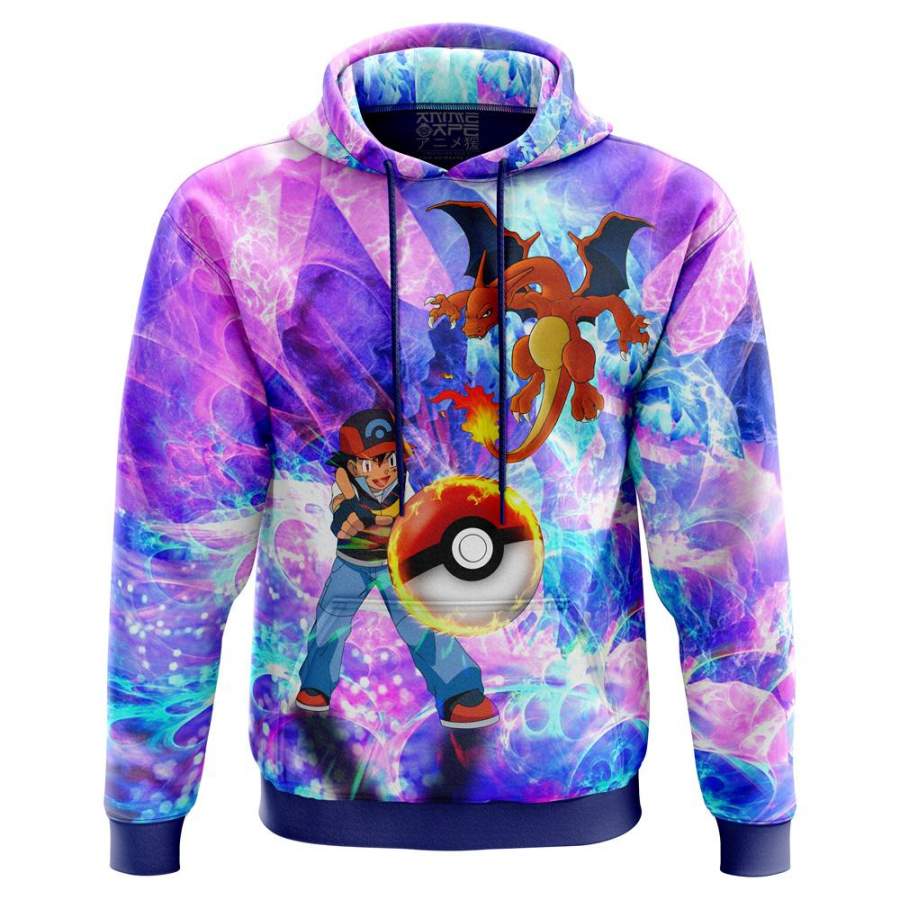 Ash & Charizard Pokemon Hoodie