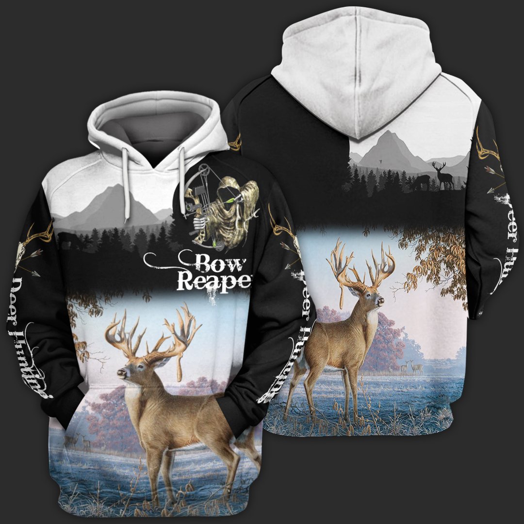 Deer Hunting Bow Reaper 3D Hoodie