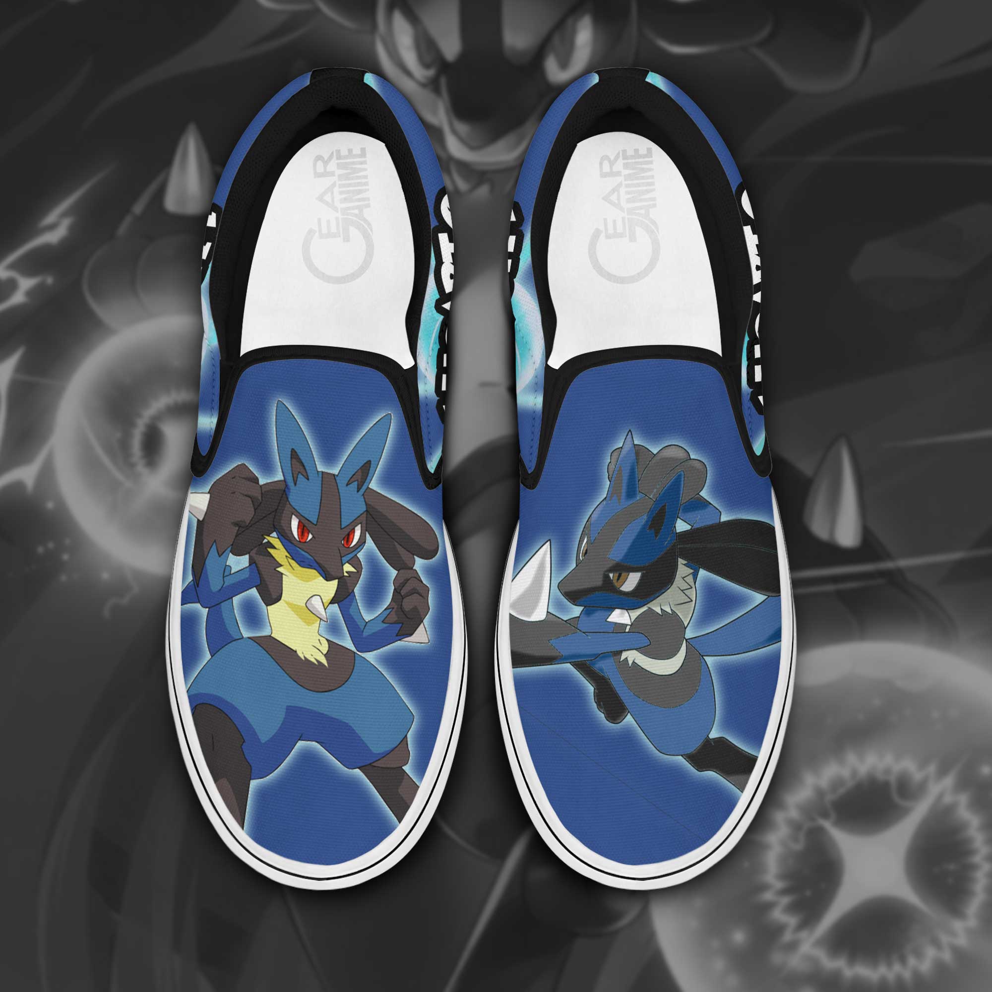 Lucario Slip On Sneakers Pokemon Custom Anime Shoes