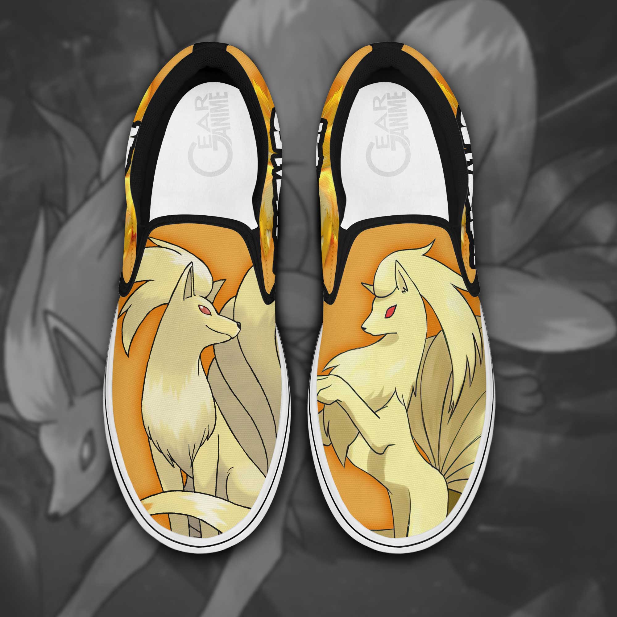 Ninetales Slip On Sneakers Pokemon Custom Anime Shoes