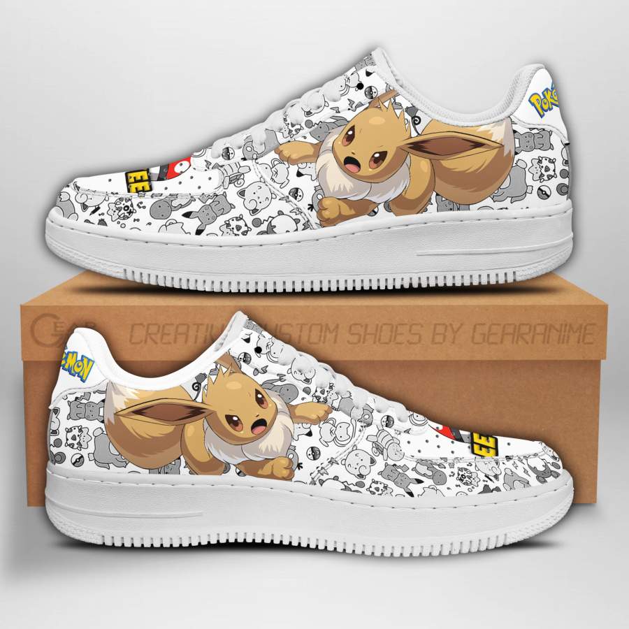 Eevee Air Sneakers Pokemon Shoes Fan Gift Idea PT04