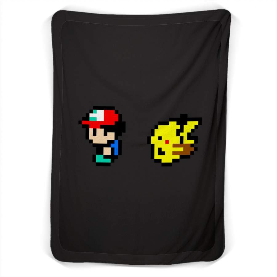 Pixel Pokemon Fleece Blanket