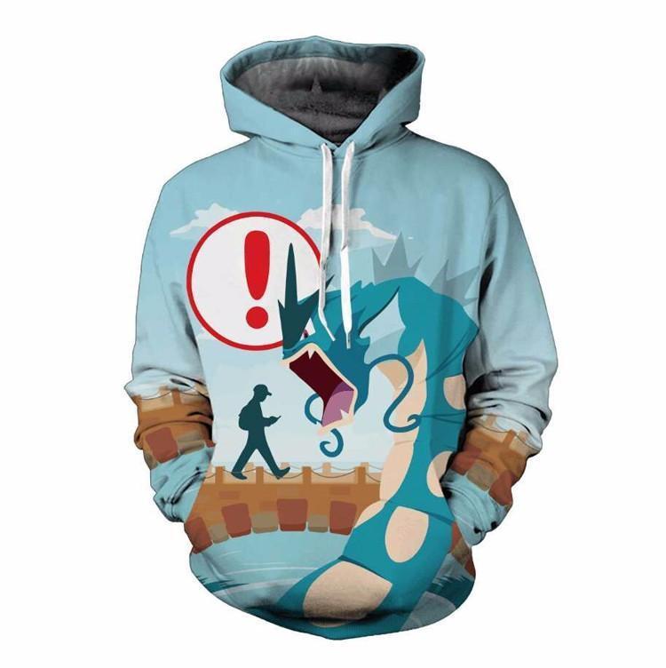 Enjoy Pokemon GO with Caution Funny Humorous 3D Hoodie