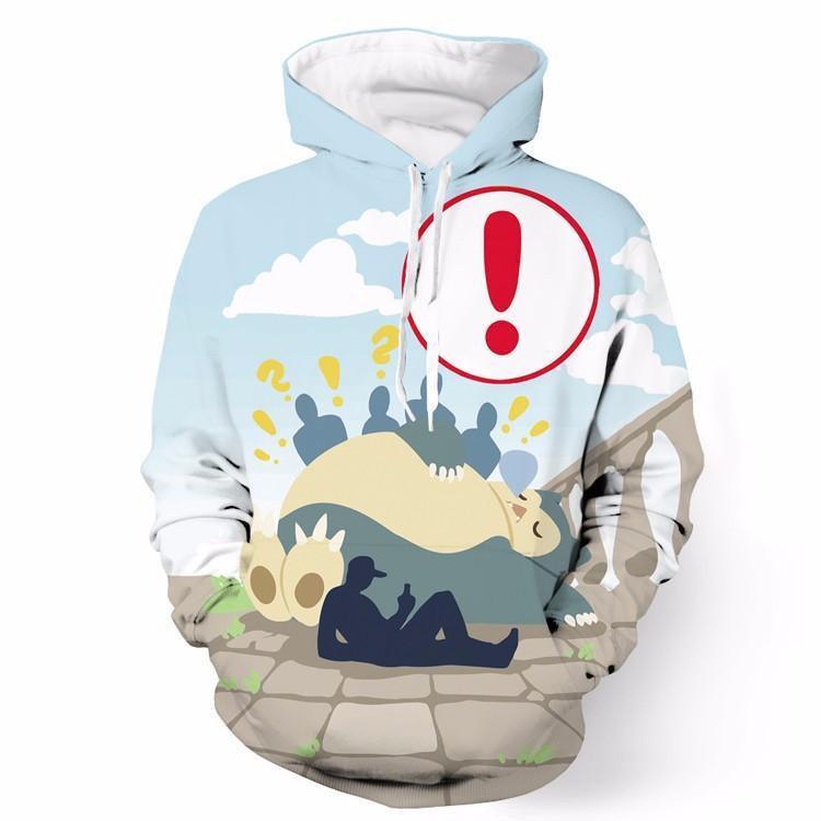 Big Fat Snorlax Pokemon Go Loading Screen Full Print 3D Hoodie