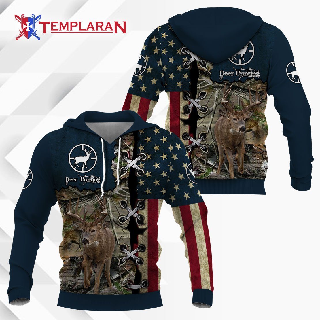 Deer Hunting Hoodie American 3D Full Printing