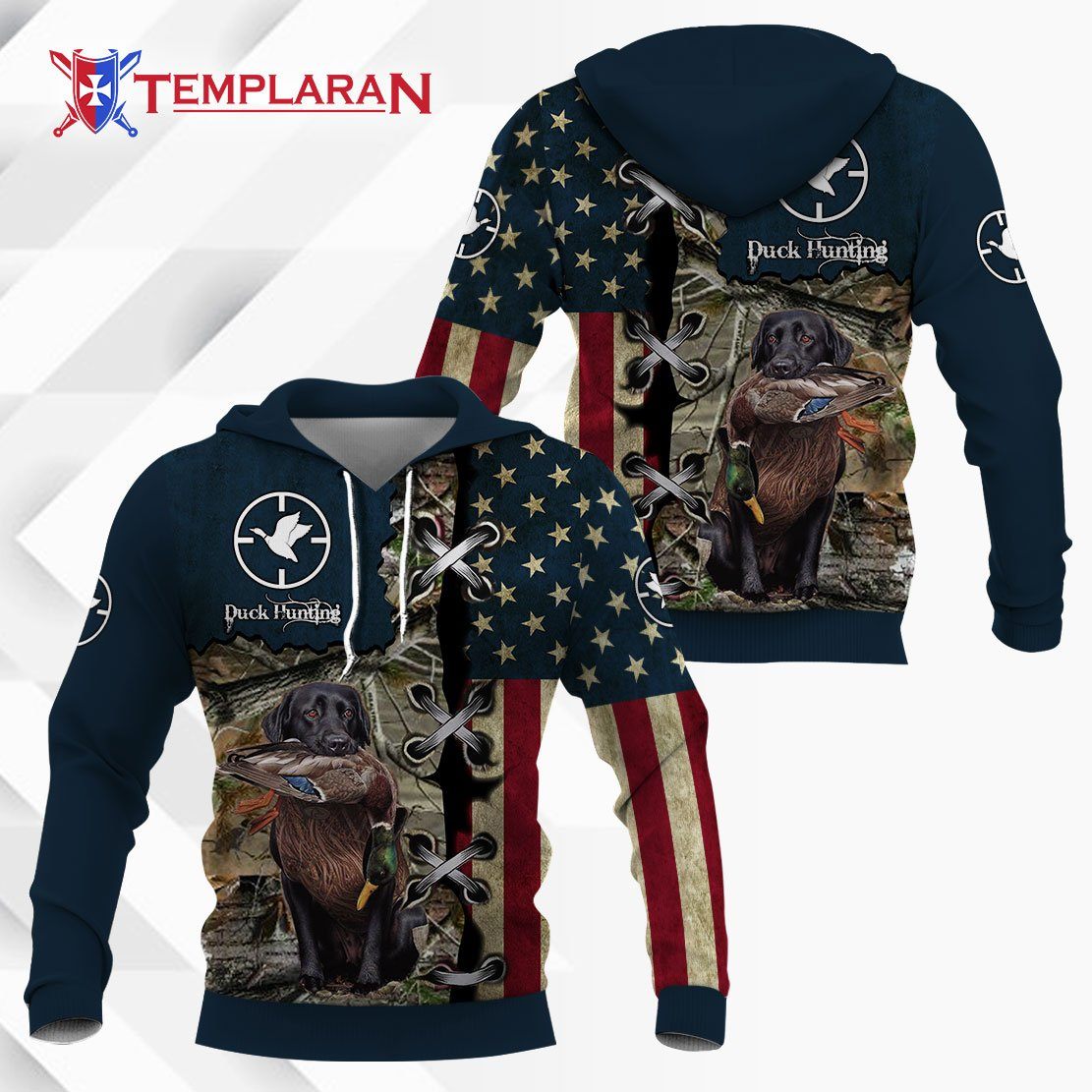 Duck Hunting Hoodie American Dog 3D Full Printing