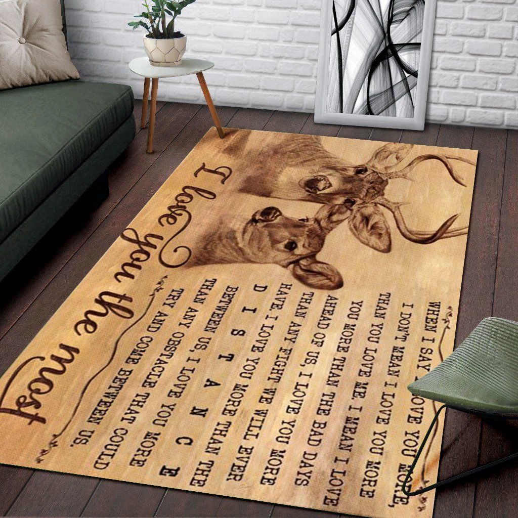 Deer Hunting Area Rug 3D Printing