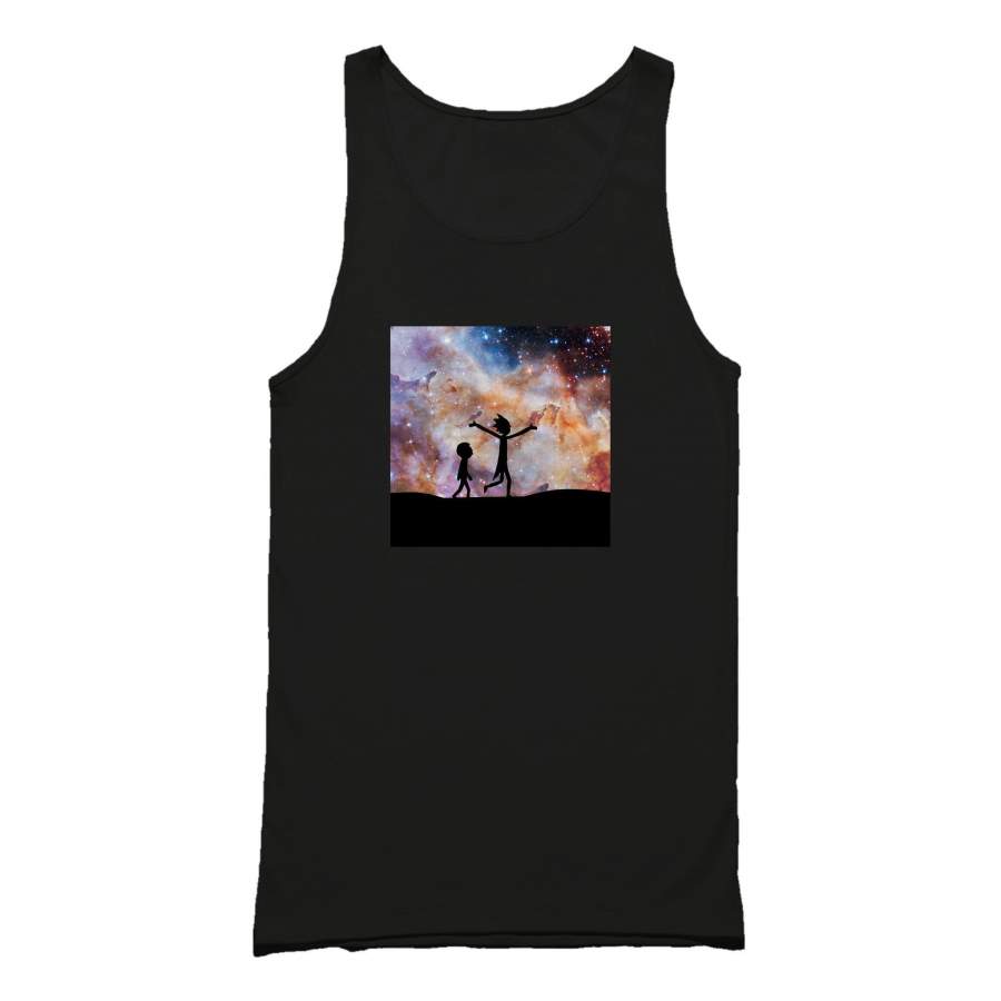 Rick And Morty In Space Hubble Galaxy Stars Geek Gift Tank Top