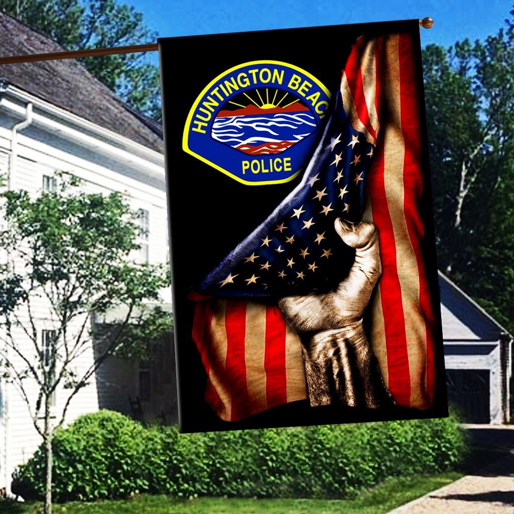 Huntington Beach Police Department Flag 3D Full Printing