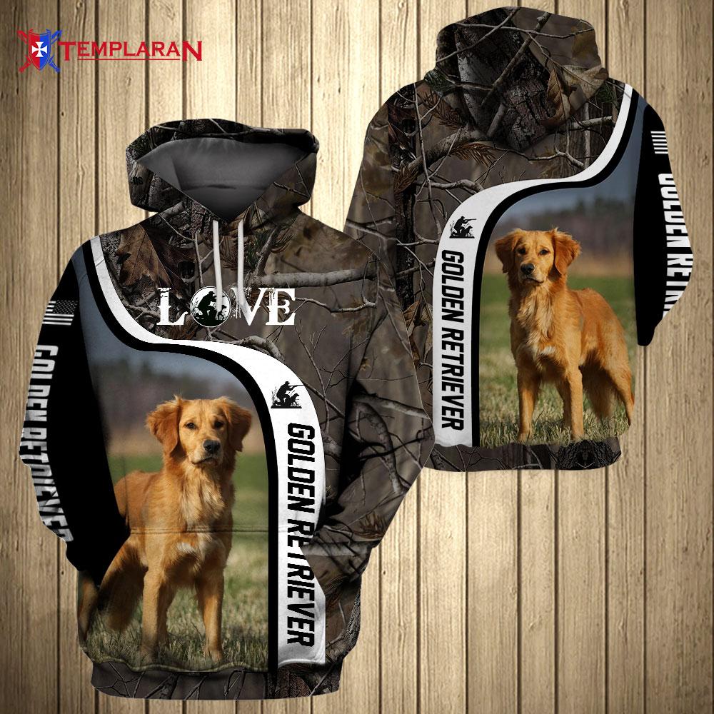 Golden Retriever Hunting Limited Edition 3D Full Printing