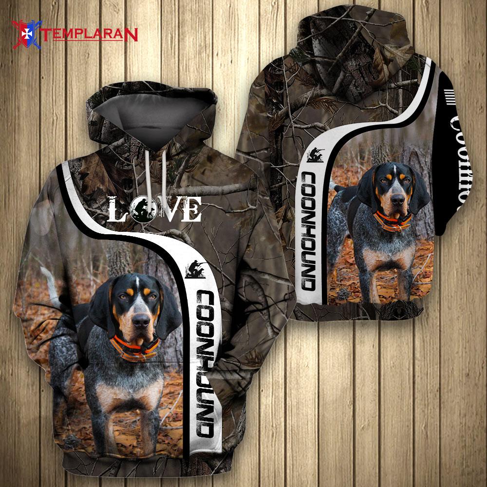 Coonhound Hunting Limited Edition 3D Full Printing