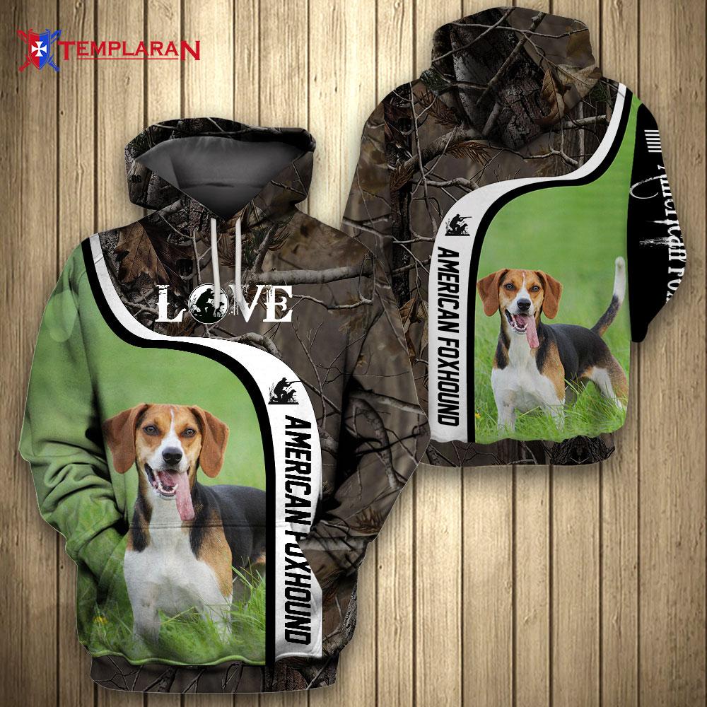 American Foxhound Hunting Limited Edition 3D Full Printing