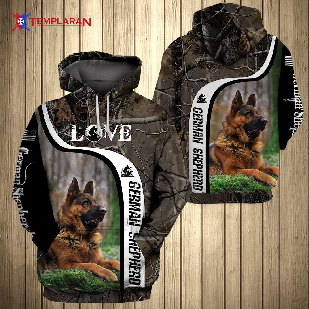 German Shepherd Hunting Limited Edition 3D Full Printing