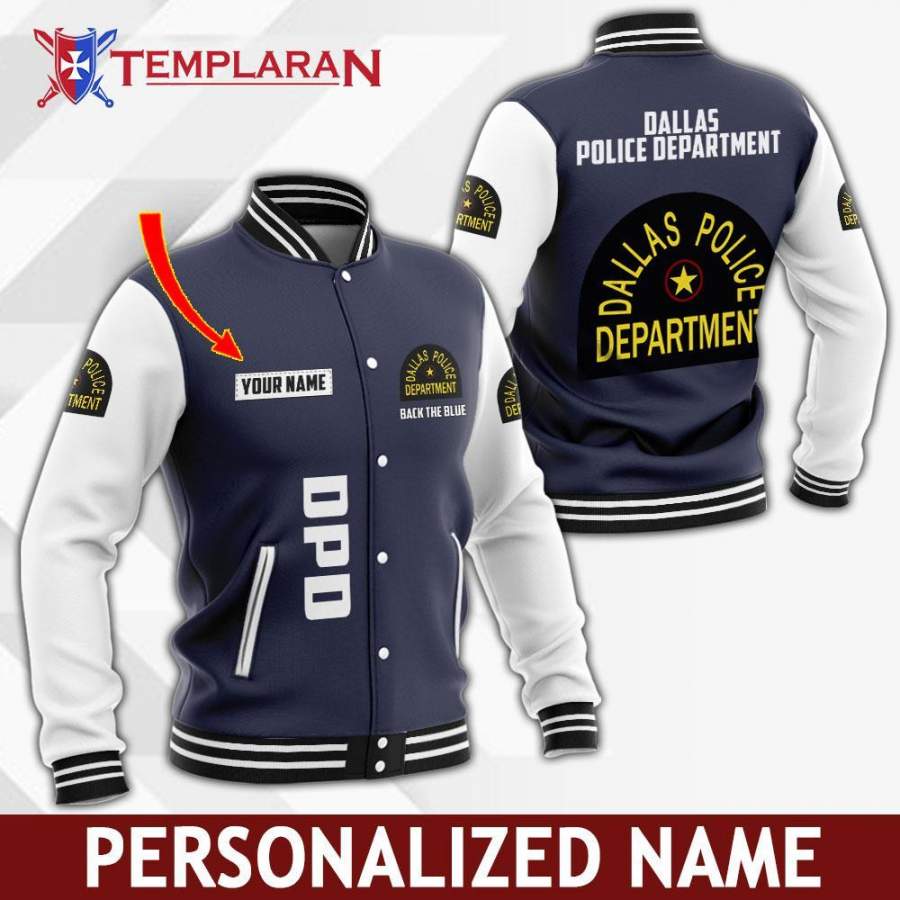 Dallas Police Department Baseball Jacket Hoodie