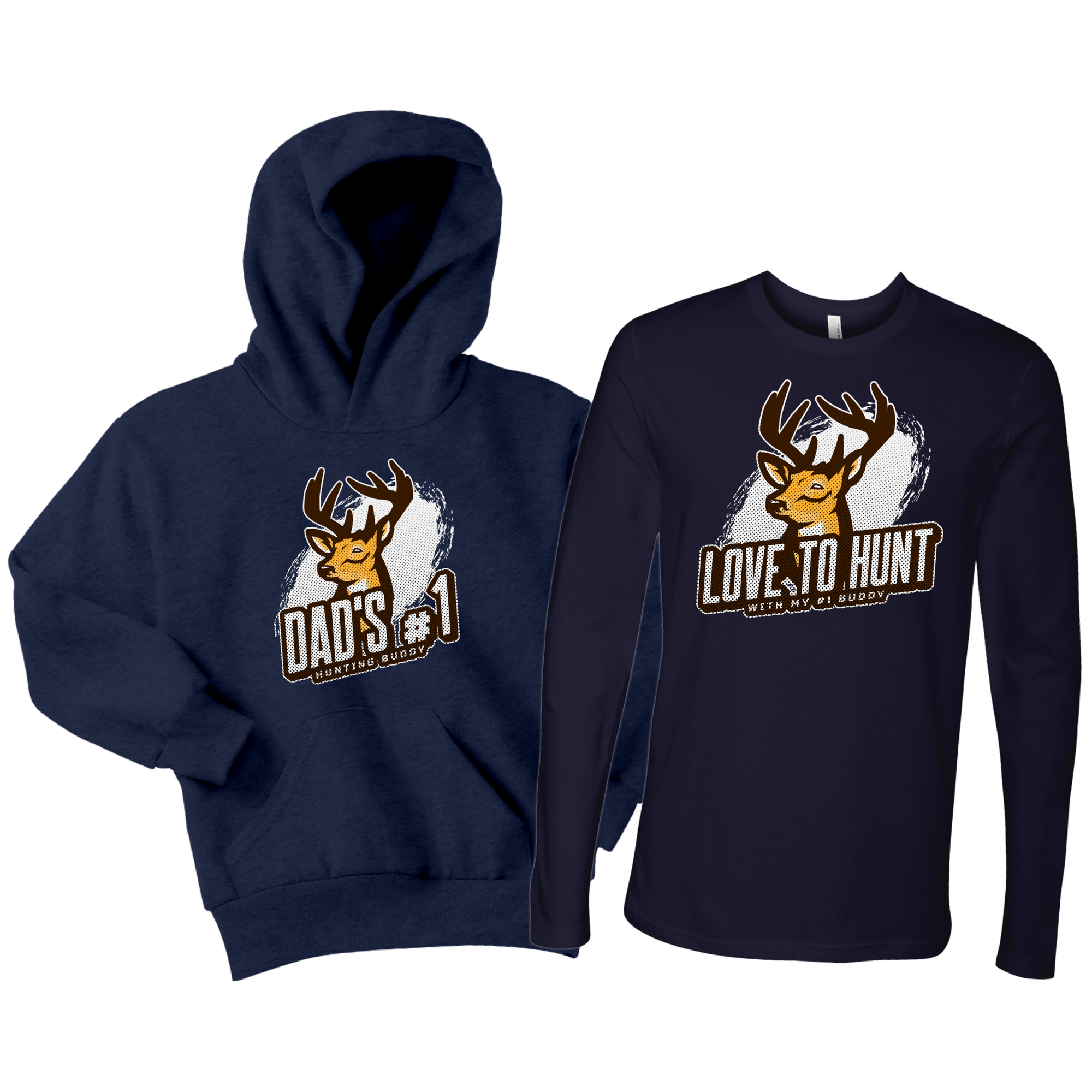 Father Child Hunting Buddies Matching Shirt and Hoodie