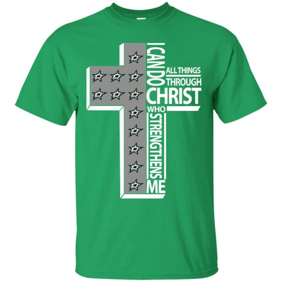 Gorgeous I Can Do All Things Through Christ Dallas Stars T Shirts