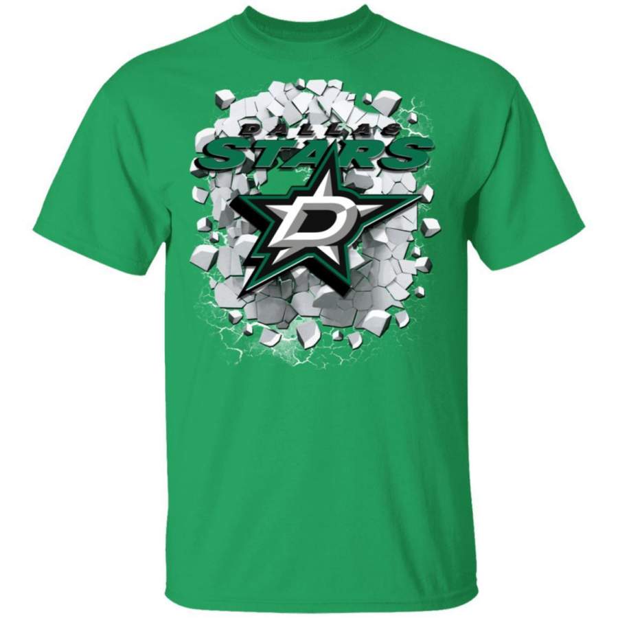 Colorful Earthquake Art Dallas Stars T Shirt