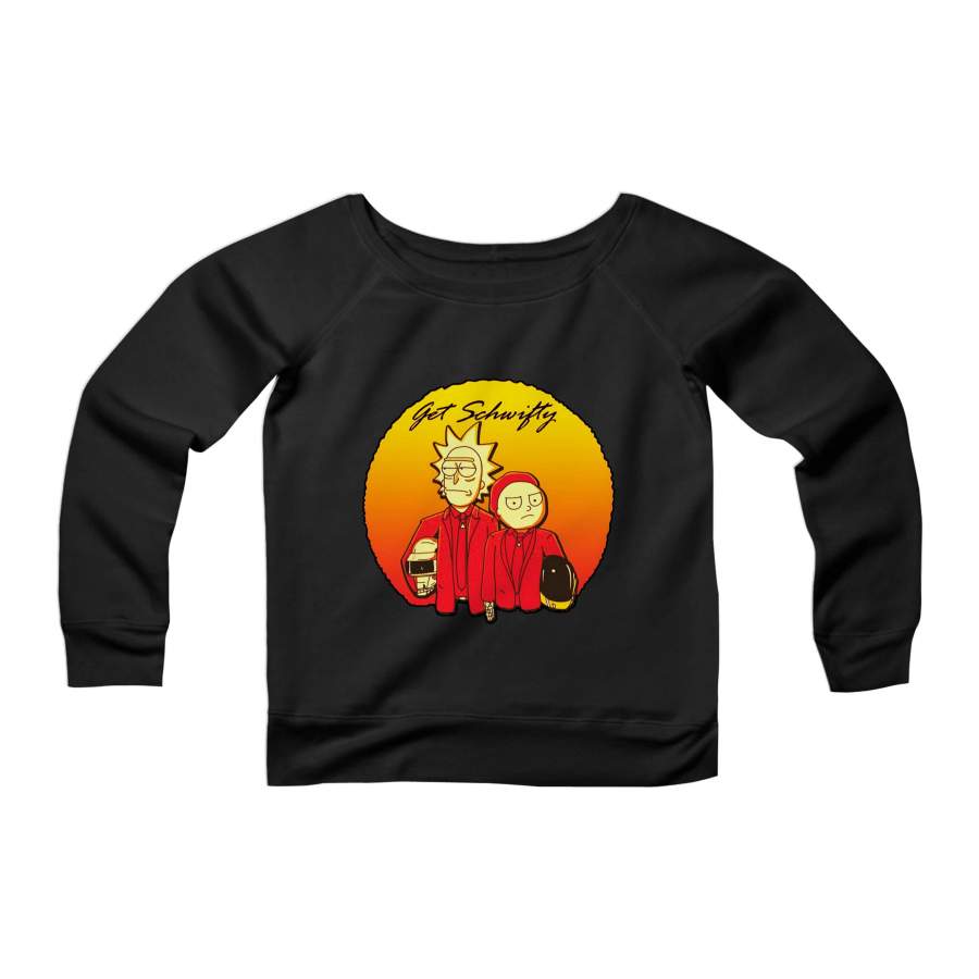 Rick And Morty Shwifty Funny Gift Tv Tumblr Birthday Gift CPY Womans Wide Neck Sweatshirt Sweater