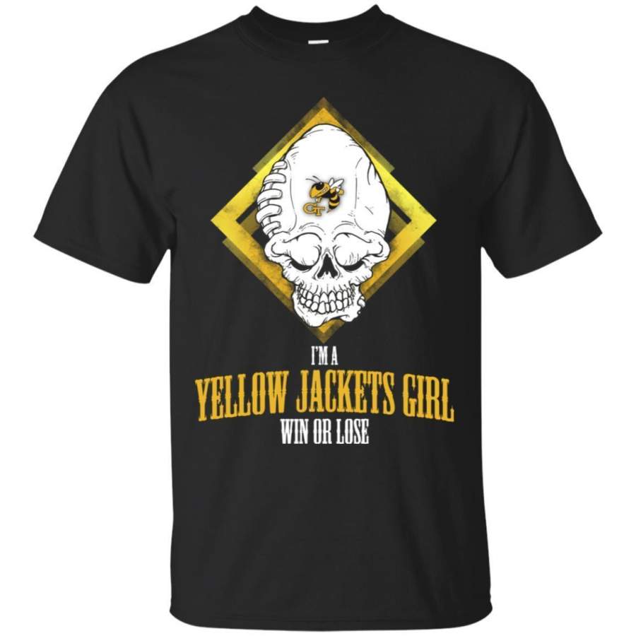 Georgia Tech Yellow Jackets Girl Win Or Lose T Shirts