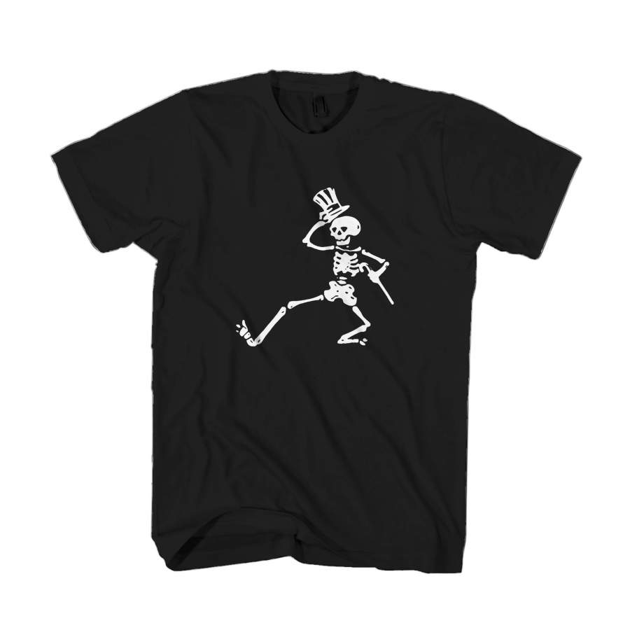 Grateful Dead Head Fan Dancing Skeleton Shakedown Street Halloween Man’s T-Shirt