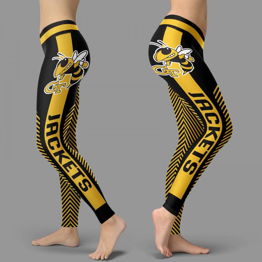 Fashion Gorgeous Fitting Fabulous Georgia Tech Yellow Jackets Leggings