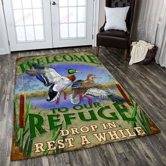 Duck Hunting Waterfowl Area Rug Ht100706