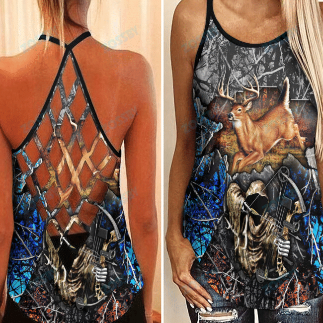 Country Girl Hunting Criss Cross Tank Top