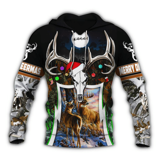 Christmas Deer Hunting 3D All Over Printed Clothes