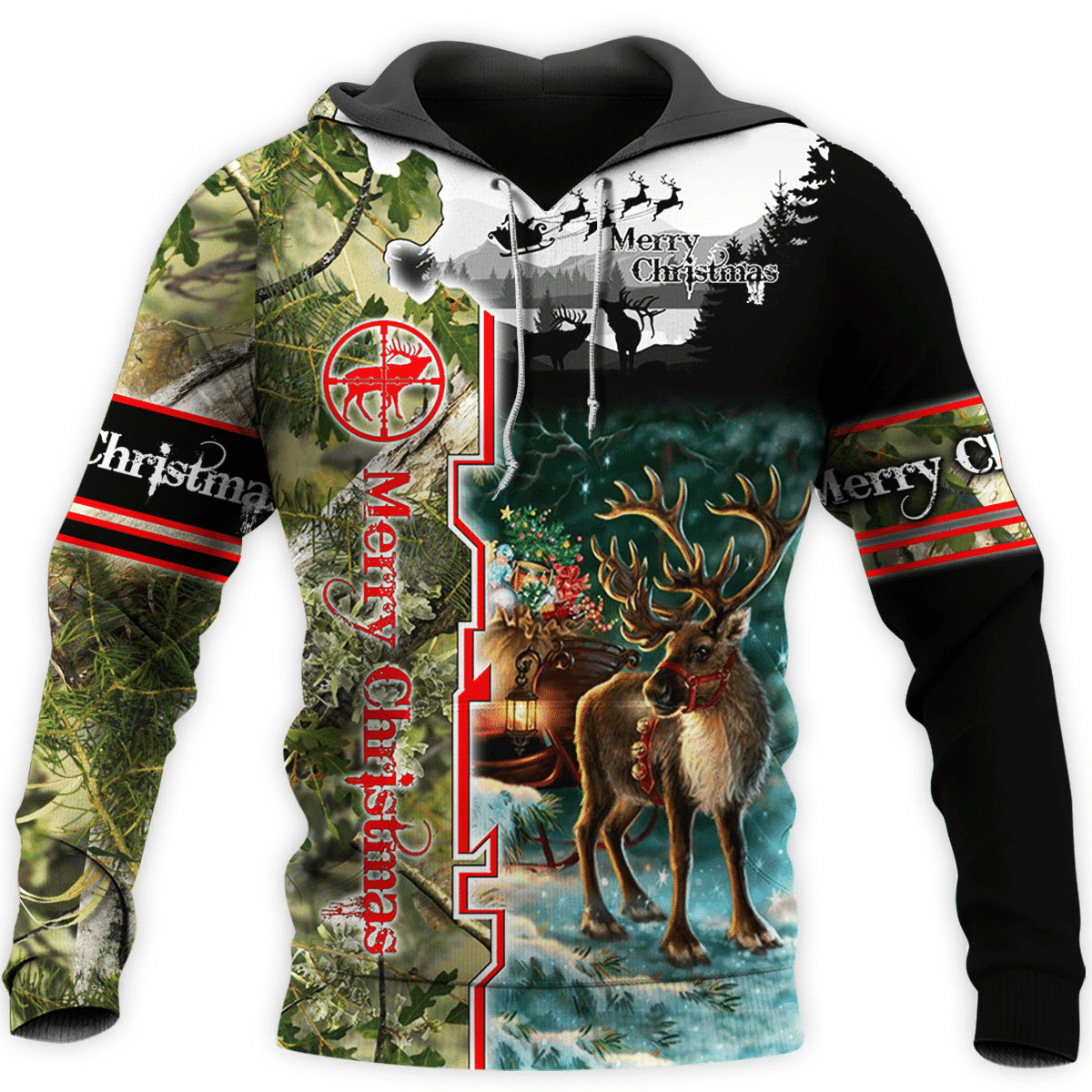 Hunting Christmas 3D All Over Printed Hoodie