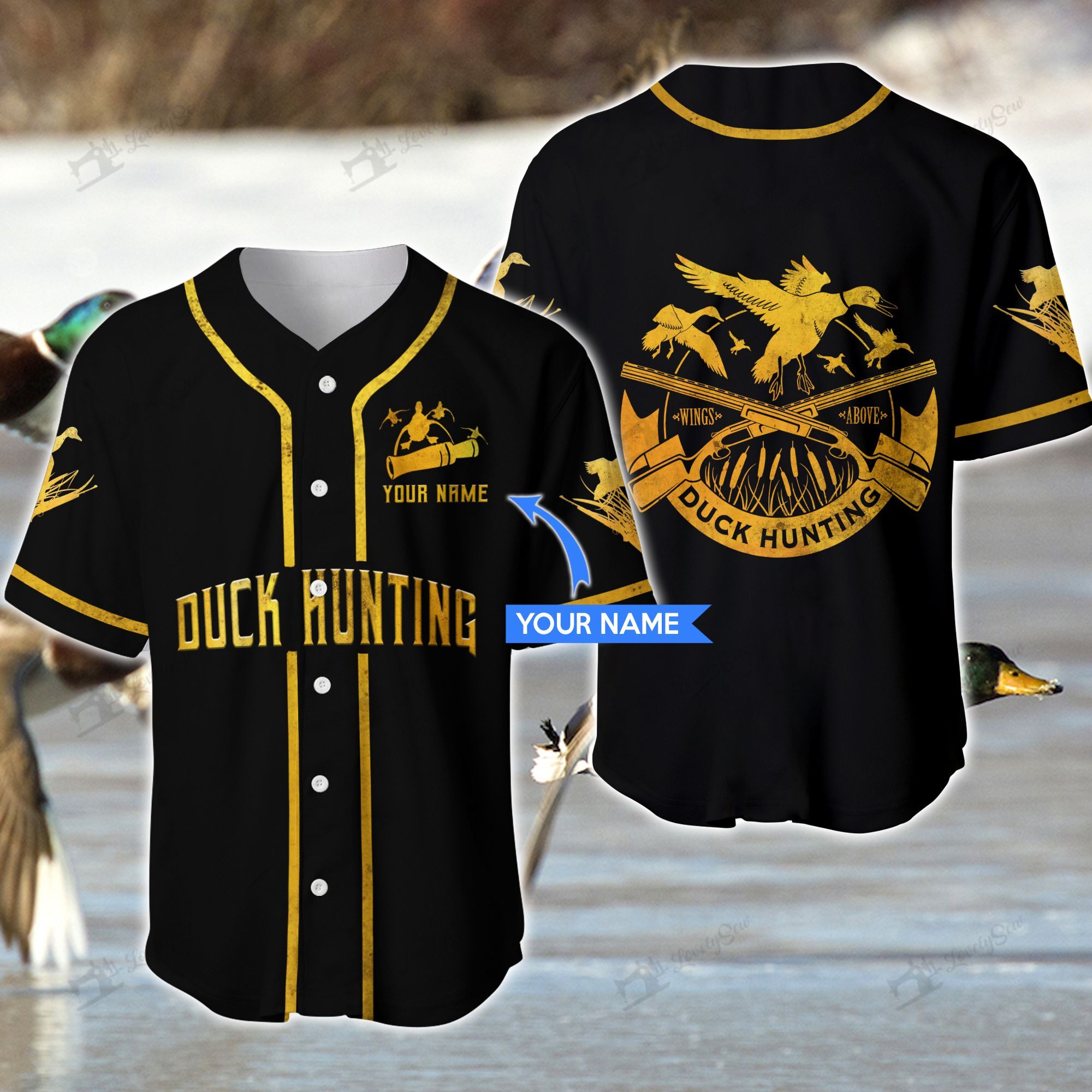 Duck Hunting Personalized Baseball Shirt Trt21062910