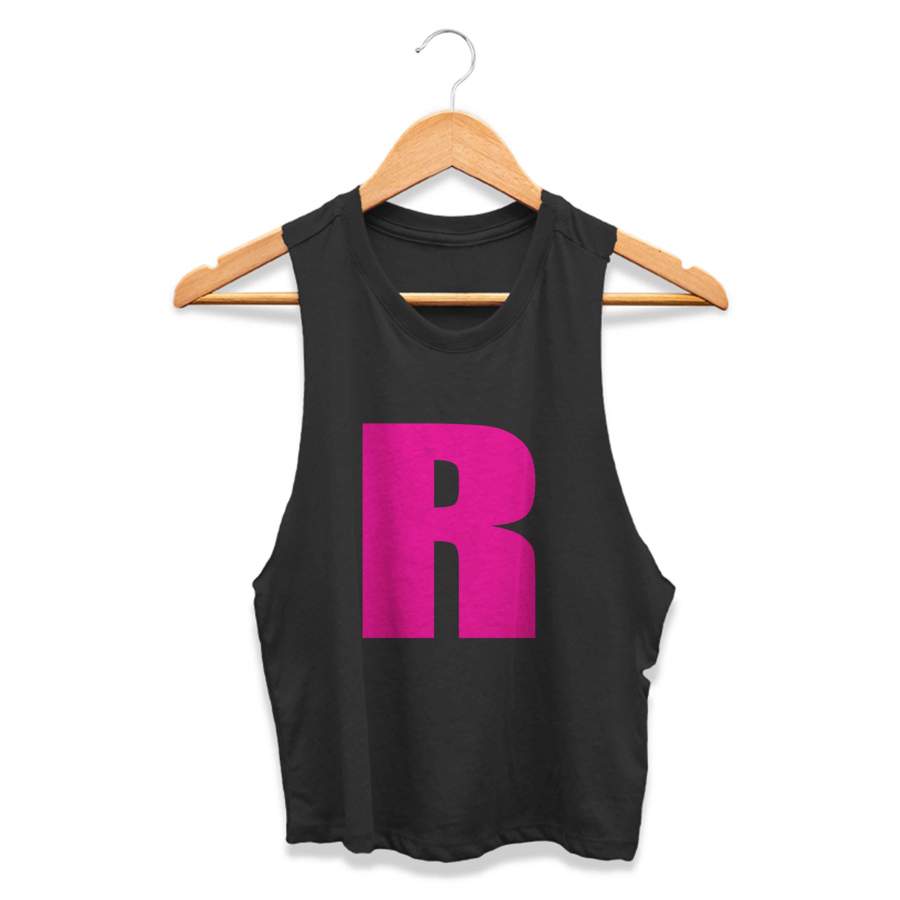 Team Rocket Pokemon Comic Con Anime Cosplay White R Symbol Pikachu Pocket Monsters CPY Womans Crop Tanktop Tee