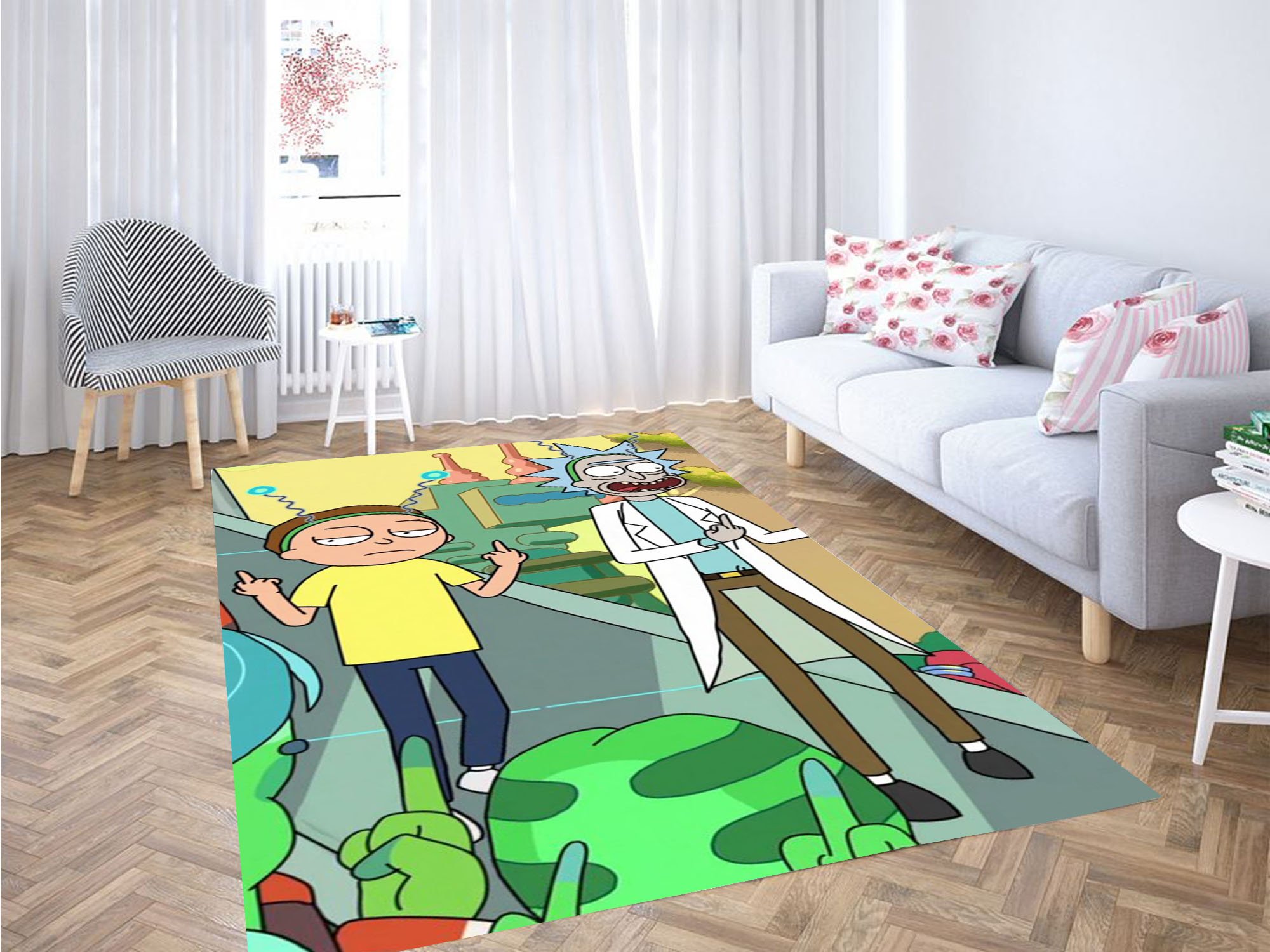 best rick and morty wallpaper carpet rugs